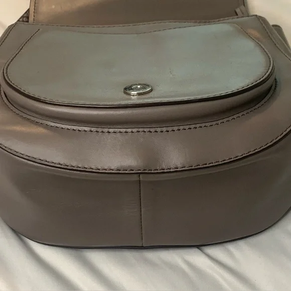 Michael Kors Snakeskin Crossbody Bag Women’s Half Moon Purple Top Handle Purse - Picture 5 of 16